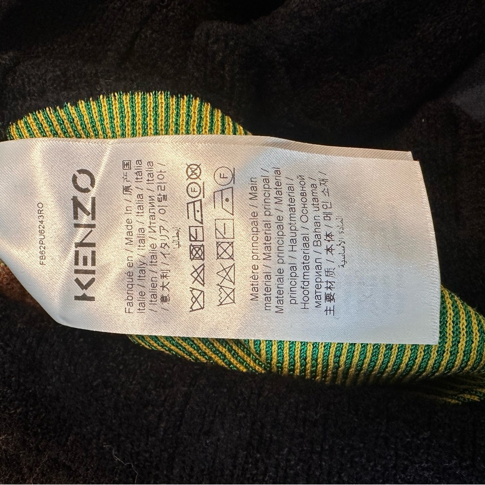 Kenzo Black Sweater with Vibrant Bird Motif $760 - Picture 5 of 8